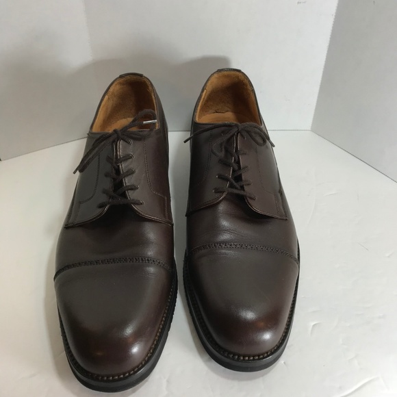 E.T. Wright Cap Toe Brown Shoes Size 14 S Italy